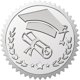 thumbnail image 1 of 100 pegatinas con sellos en relieve para birrete de graduación, de 2 pulgadas, impermeables, de lámina plateada, autoadhesivas, decorativas., 1 of 6