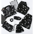 thumbnail image 2 of Pijamas de lactancia Gibobby para Mujer Conjunto de Siete Piezas Pantalones Cortos Manga Larga Tirantes Negro L, 2 of 4
