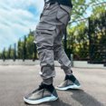 thumbnail image 6 of gakvov Cargo Pants For Men Men New Casual Pocket Overalls Loose Straight Leg Outdoor Running Trousers Pant, 6 of 6