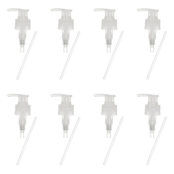 8 Pcs Soap Dispenser Pump Heads Soap Dispensers Top Pumps Replacement Switch Pumphead for Standard 24/415 Neck Size Lotion Shampoo Bottle, Transparent