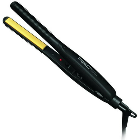 Kiss Products Red Flat Iron with Temperature Control, 1/2