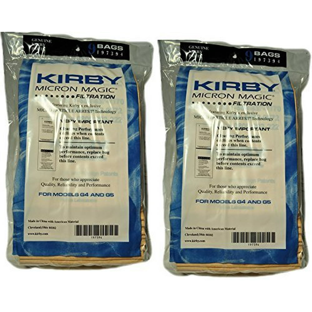 Kirby Micron Magic Bag, 197394, 2 packs of 9 Bags (18 total bags