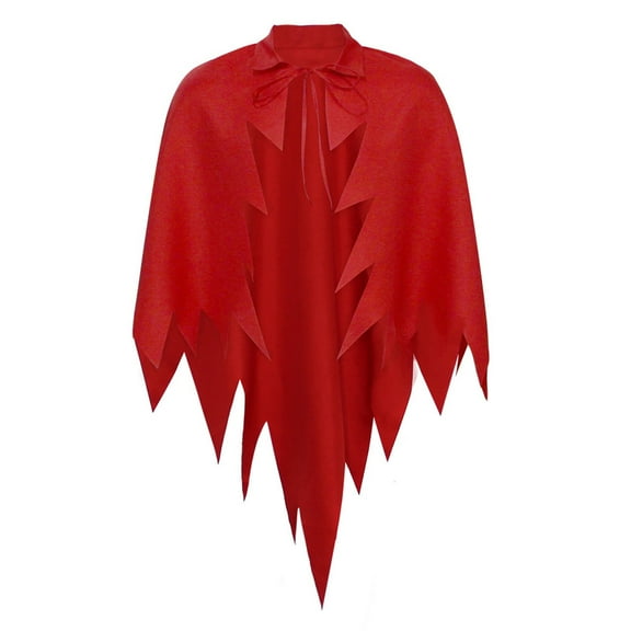 Hvyesh Men Women Red Cape Lace Up Cloak Adult Medieval Renaissance Halloween Cosplay Costume Dress Up