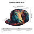 thumbnail image 4 of Hirioo Colorful Flower Goat for Baseball Cap Men Cap Flat Brim for Men Women Teens Adjustable Baseball Cap, 4 of 7