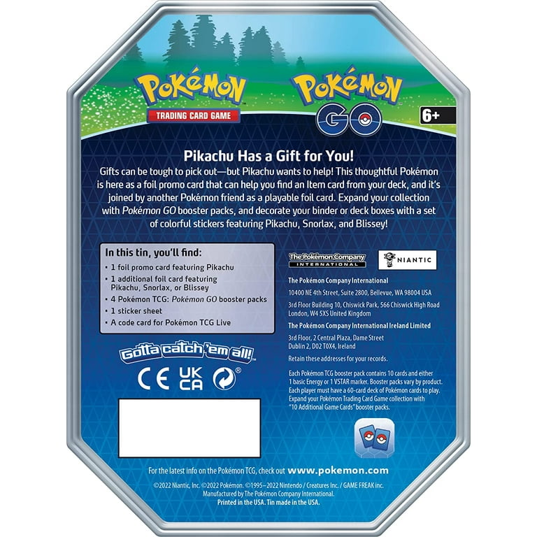 Pokemon TCG: Pokemon GO Tin Pikachu - Walmart.com