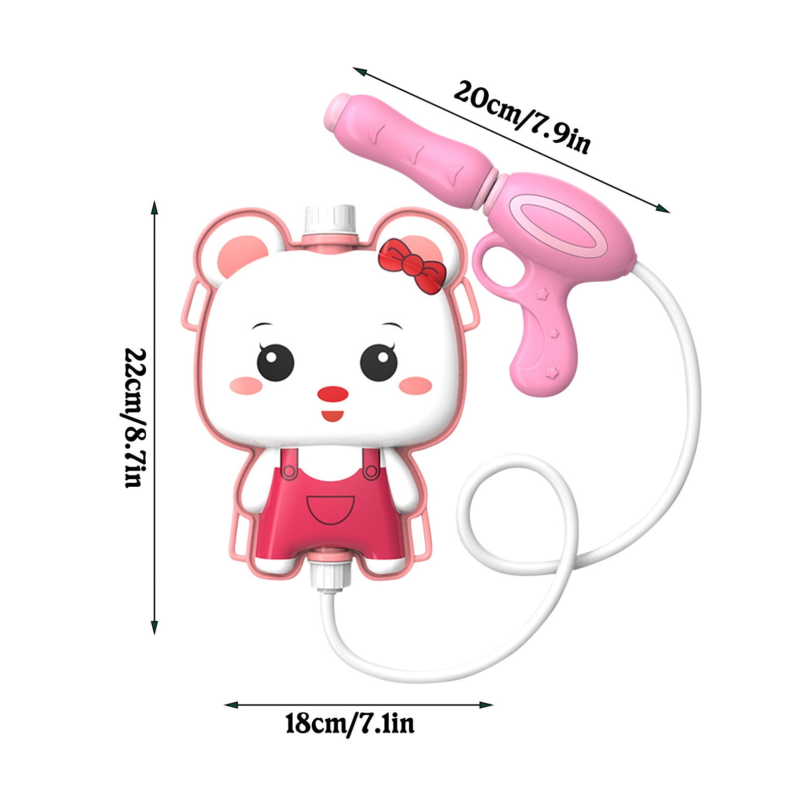 Panda Water Gun Backpack Super Squirt Soaker Long Range Summer Toys (color may vary)