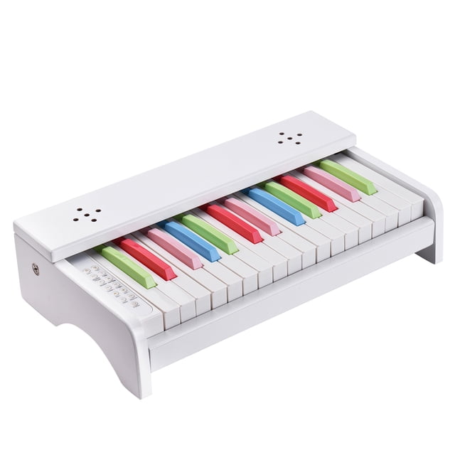 Piano Infantil de Madera con 30 Teclas y Altavoz Integrado, Ideal para Niños de 3 a 6 Años, Regalo Educativo con Teclas Blancas y de Colores (Sin Baterías, Pedido Mínimo: 10 Unidades)