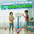 thumbnail image 2 of PlayBolt Size 3 Mini Basketballs – 7 Inch, 3 Pack (Red, White & Blue) | Youth Rubber Basketballs with Hand Pump for Kids – Indoor & Outdoor Hoops, Training & Practice, 2 of 7