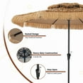 thumbnail image 5 of Mondawe 9FT Thatched Tiki Umbrella, Hawaiian Style Beach Umbrella with Crank for Tiki Bar, Pool, Patio, Beach,Brown, 5 of 8
