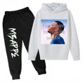 thumbnail image 2 of 2024 Ropa para niños CALIENTE Conjunto de sudadera con capucha para niños más pantalones de sudadera Conjunto de 2 piezas para niños y niñas Mbappe Avatar Estampado Bebé Niña, 2 of 5