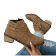 thumbnail image 6 of Wowcloth Women's Ankle Boots - Pointed Toe Chunky Heel Retro Side Zipper Comfortable Low Heel Short Boots for Casual Everyday Wear in Autumn Winter, 6 of 9