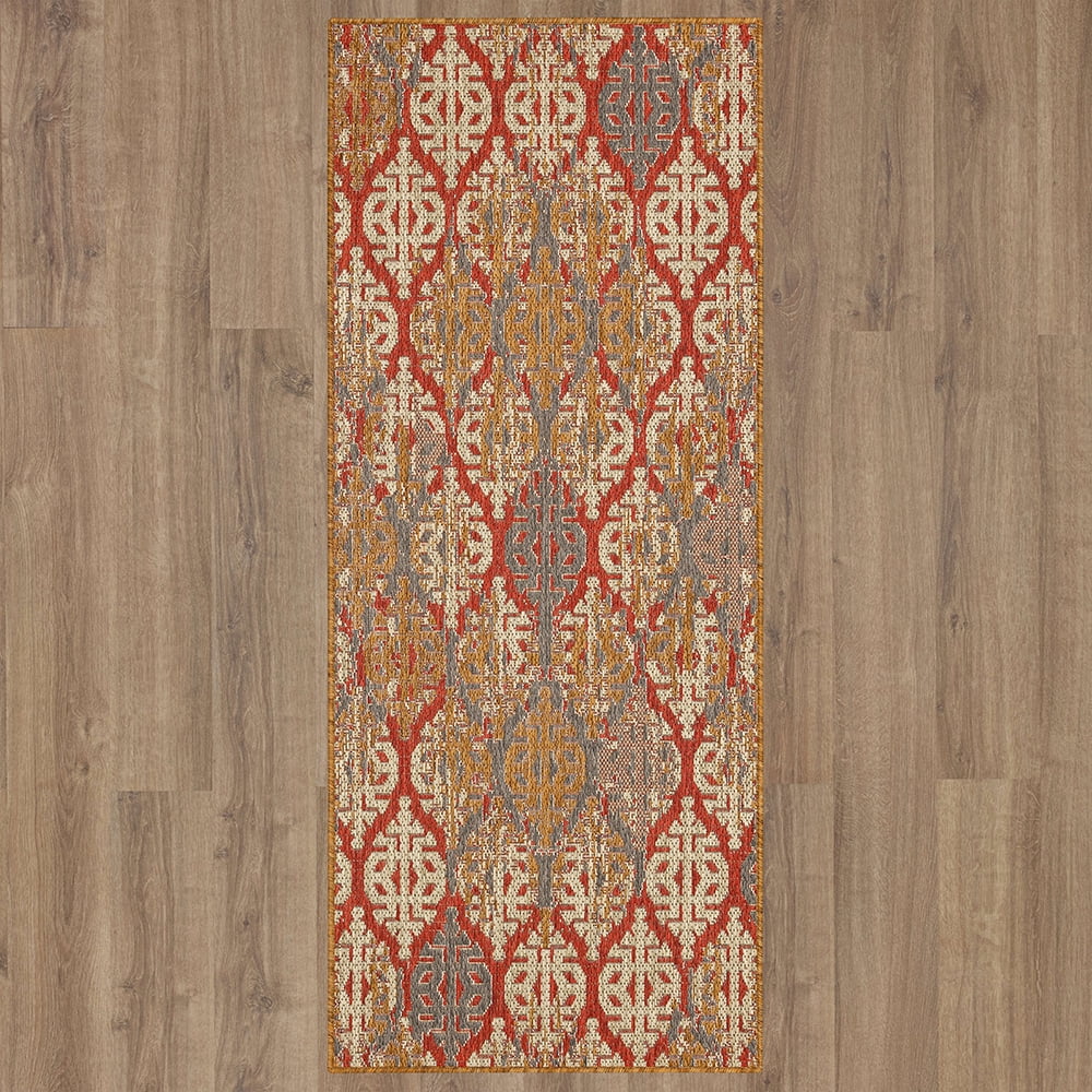 Mohawk Home Ronda Outdoor Area Rug, Rust, 2' 6" x 6'