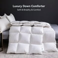 thumbnail image 5 of Goose Feather Down Fiber Comforter Twin Size,100% Organic Cotton Duvet Insert,All-Season Luxury Duvet Insert with Baffle Box Design, 700+Fill Power Hotel Collection Bedding Comforter, 5 of 7