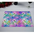thumbnail image 2 of PKQWTM rainbow flamingo Glowing graphic allover Kitchen Dining Table Mats Placemats Size 12x18 Inches, Set of 2 Pieces, 2 of 2