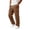 Coffee #34, variant on Cargo Pants Men Drawstring Solid Baggy Sweatpants Casual Wide Leg Loose Athletic Carpenter Pants Straight Leg Relaxed Fit Work Pants S