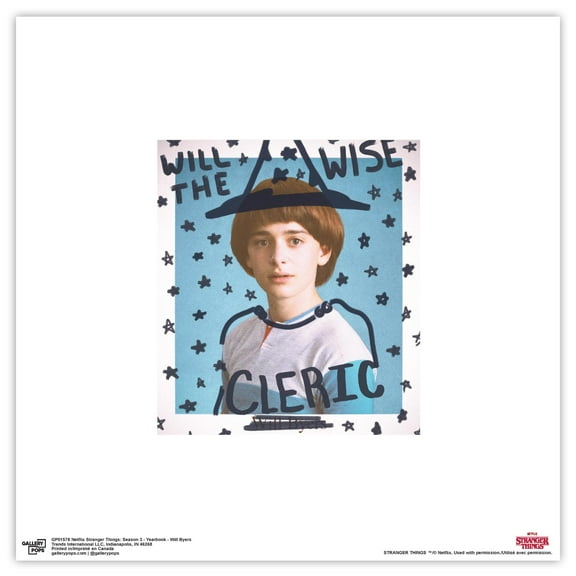 Gallery Pops Netflix Stranger Things: Season 3 - Yearbook - Will Byers Wall Art, Unframed Version, 12" x 12"