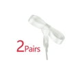 thumbnail image 3 of INSPIRE CHIC Unisex Solid Color Flat 0.4'' Wide Ribbon Shoelaces 2 Pairs 100cm/39.4" White, 3 of 6