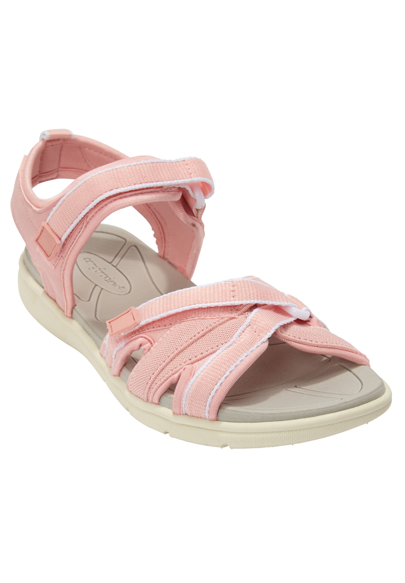 pink wide width sandals