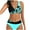 Sky Blue#, variant on Bathing Suit for Women High Waisted Bottom Print Push Up Bikini Tops 2 Piece Swimsuit for Women Floral Print Tummy Control Bathing Suit