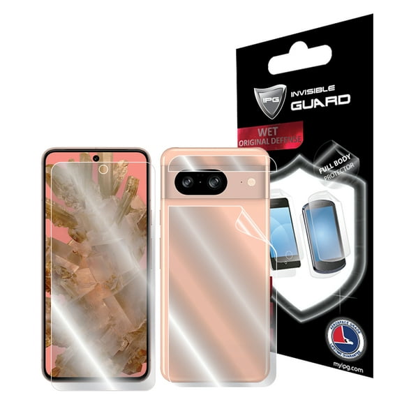 IPG for Google Pixel 8 FULL BODY Hydrogel Protector Invisible Touch Screen Sensitive Ultra HD Clear Film Anti Scratch Skin Guard - Smooth/Self-Healing/Bubble -Free Screen & Back
