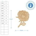 thumbnail image 2 of Blooming Rose Wood Cutouts 10-inch, 1/8 inch Thick, Pack of 5 Rose Flower Gifts for Women and Valentines Crafts/Decor, by Woodpeckers, 2 of 5