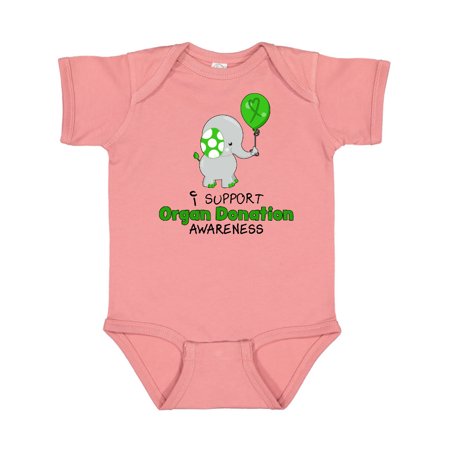 

Inktastic I Support Organ Donation Awareness- elephant and balloon Gift Baby Boy or Baby Girl Bodysuit