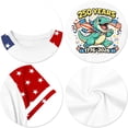 thumbnail image 5 of CCRFTGI Usa Flag Shirts for Child Girls Boys Patriotic Freedom 4th Of July Dinosaur American Flag Tshirt Red White and Blue Summer Tops 1776 Tee Tops Green 5-6 Years, 5 of 6