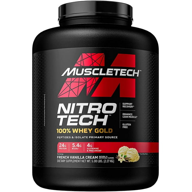 NITRO TECH 100% WHEY GOLD FRENCH VAINILLA CREME 5 LIBRAS MUSCLETECH NITRO TECH 100% WHEY GOLD FRENCH VAINILLA CREME 5.53 LIBRAS