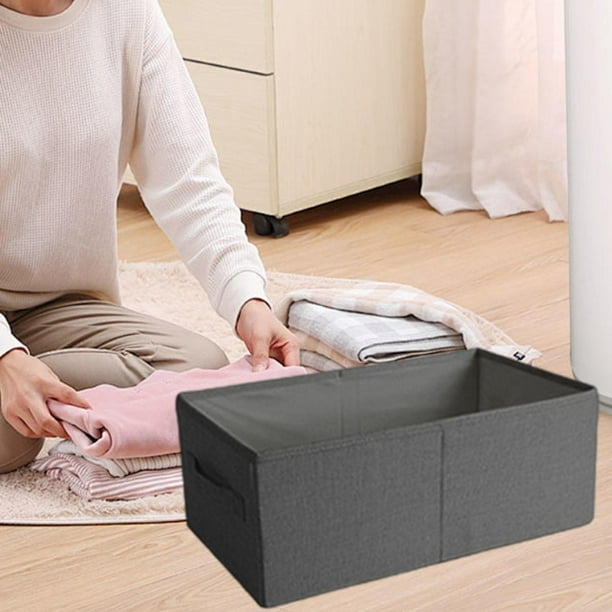 Organizador de cajones para almacenamiento de ropa con asa, cesta de cubo, organizador de armario plegable, caja de almacenamiento de armario para XL
