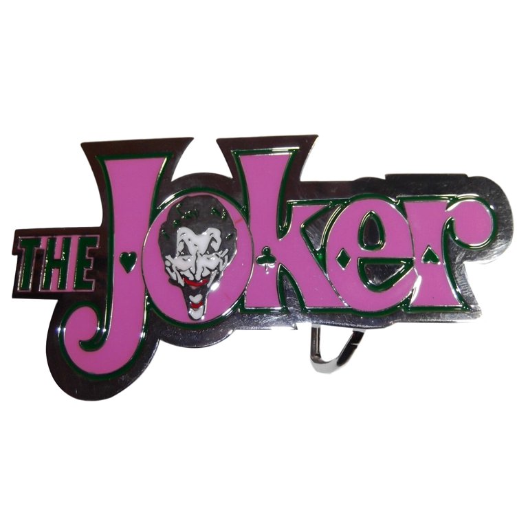 The Joker Logo Character Metal w/ Enamel Accents Belt Buckle