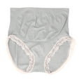 thumbnail image 4 of Bragas de maternidad cintura alta encaje transpirable ropa interior de maternidad sin costuras para mujeres 12K gris L, 4 of 14