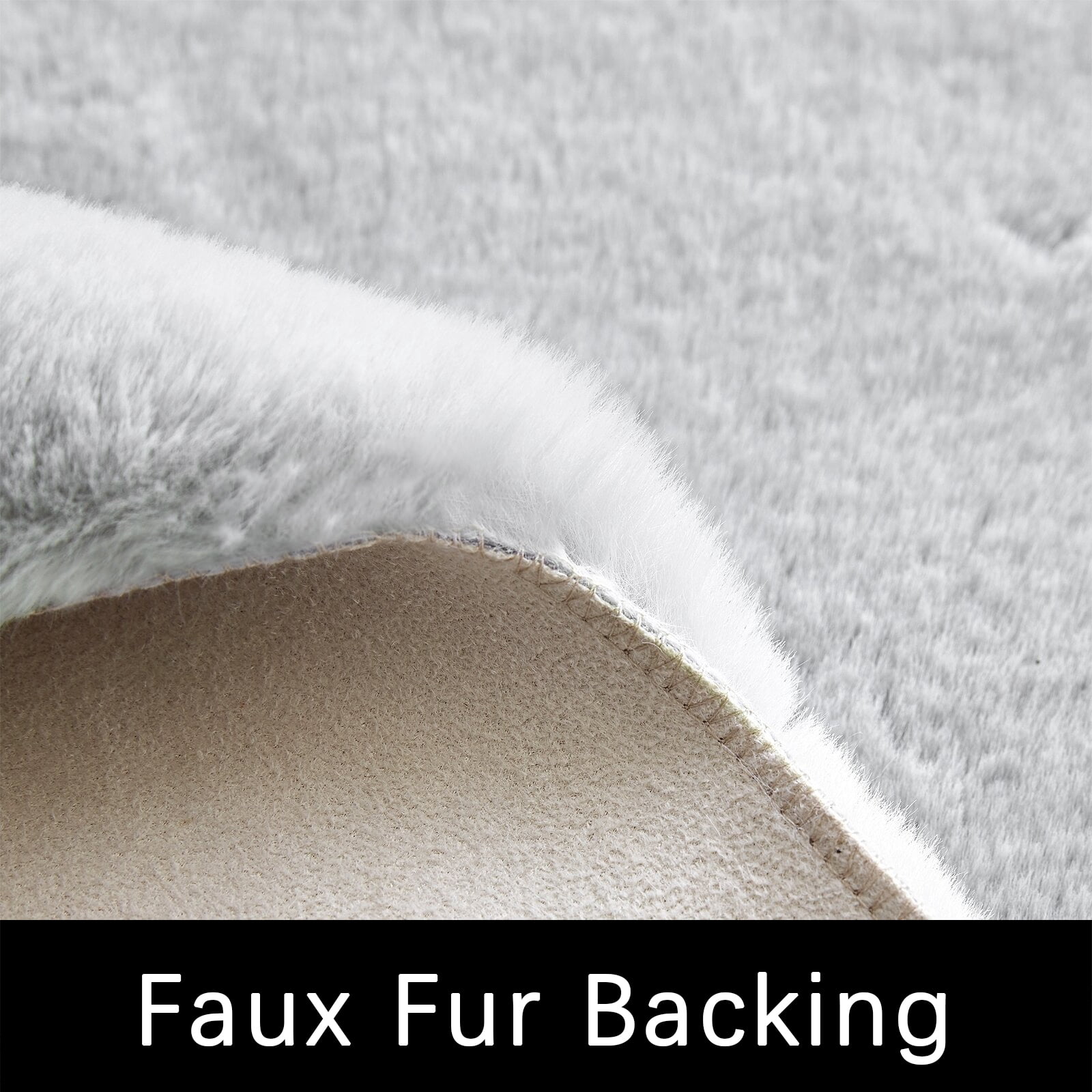 Latepis Grey Round Rug 3ft Machine Washable Shaggy Area Rugs for Living Room Faux Rabbit Fluffy Fur Rug for Bedroom Small Circle Nursery Rug
