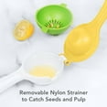 thumbnail image 3 of Tovolo Citrus Press with Pour Spout, White & Yellow – Manual Juicer for Lemons, Limes, Tangerines, Ergonomic Handle, BPA-Free, Dishwasher Safe, 3 of 7