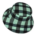 thumbnail image 5 of Fisherman Hat 22.8×5.9in Skin-Friendly Lightweight Breathable Folding Reflective Double Face For Daily Travel Business Camping Paleturquoise Buffalo Plaid Check Tartan Scotland_1, 5 of 8