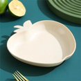 thumbnail image 1 of Wheat Platycodon Creative Cute Tableware serving tray Apple Plate Plastic Baby Snack Plates Vegetable Fruit Dish For Kitchen Beige, 1 of 6