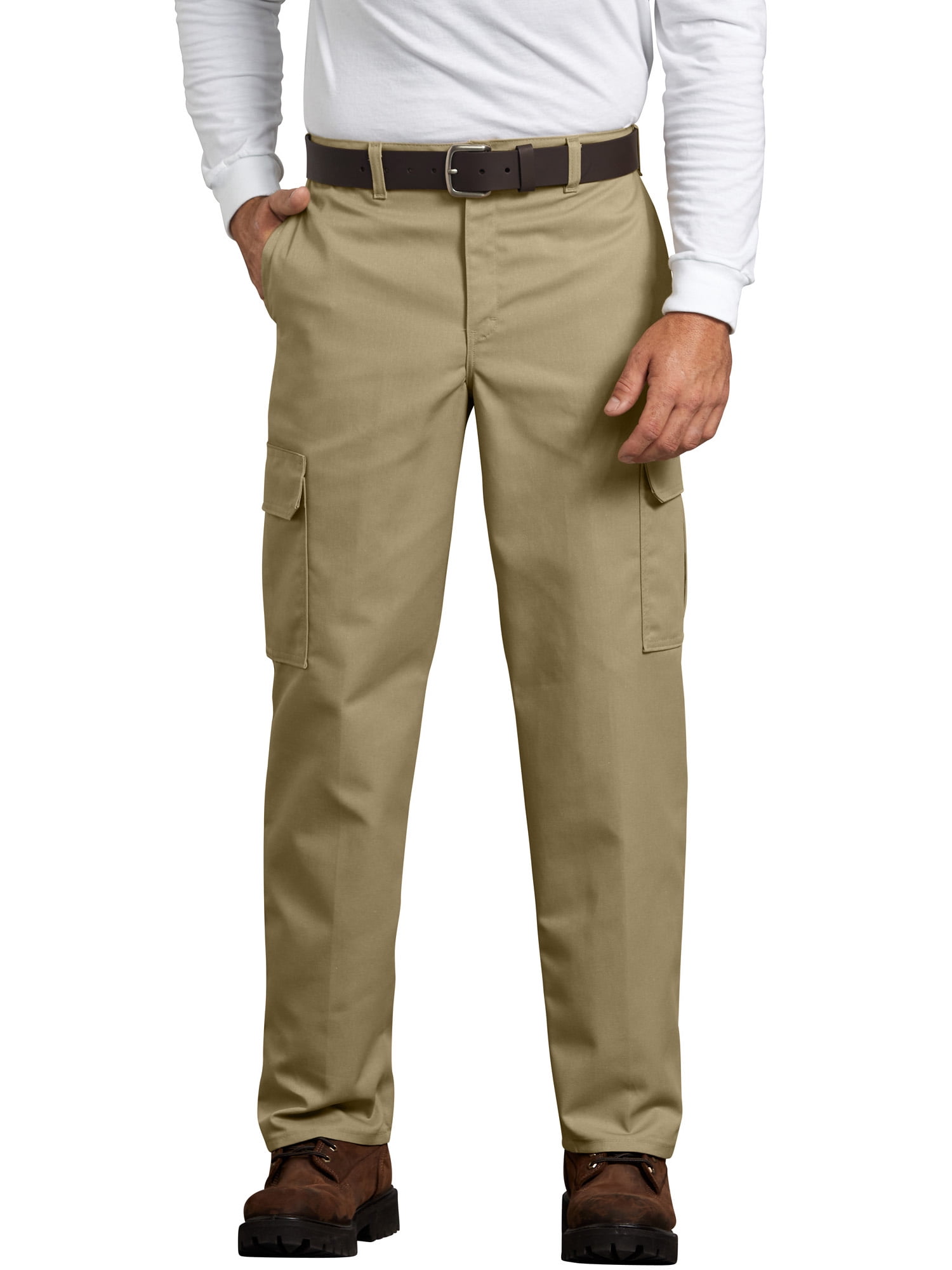 Genuine Dickies Men's and Big Men's Relaxed Fit Flat Front Cargo Pant ...