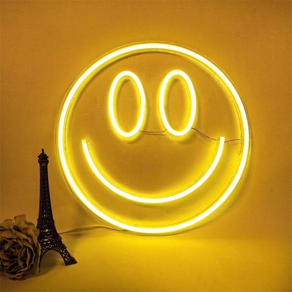 Smile Neon Signs Decorative Bright Night Light for Wall Decor LED Light Neon Sign Art Decorative Night Lights for Bachelorette Party, Engagement Party, Birthday Party,Wedding