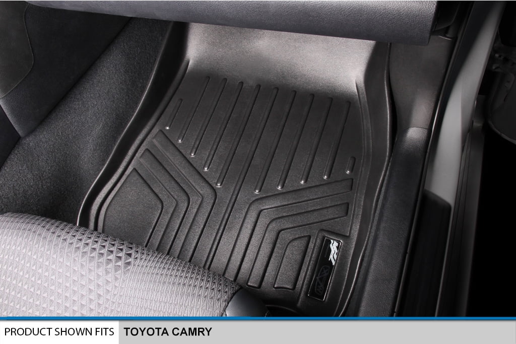 SMARTLINER Floor Mats 1st Row Liner Set Grey for 2012-2015 Toyota Camry