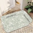 thumbnail image 3 of Green Rrbbit Plush Flannel Bath Rug 16x24 Inches, Quick Dry Absorbent Non Slip Mat for Bathroom Sink Tub, 3 of 9