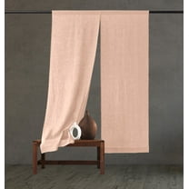 The Cozy Creations Set of 2 Rod Pocket Window Panels, 100% Cotton Curtain for Door ,Bedroom, Living Room and Kitchen, Thik Cotton Extra Long Blackout Curtains, Blush Pink, 44" Wide x 110" Length