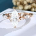 thumbnail image 3 of Jewelerix Marquise Cut Moissanite Diamond Ring 14K Rose Gold Engagement Ring 1.30 CT Forever one Her Birthday Gift Ring, 3 of 4