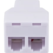Angle View: ONN Telephone In-Line Coupler, White, ONB16TE014