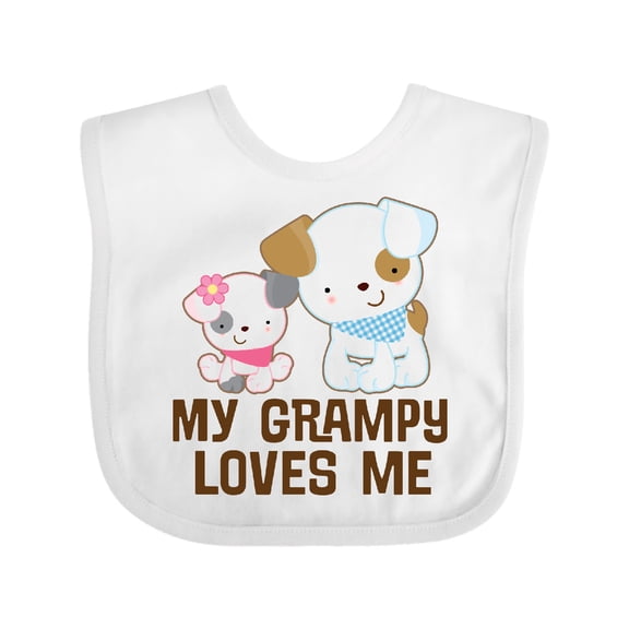 Inktastic My Grampy Loves Me Girls Girls Baby Bib