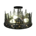 thumbnail image 4 of Meyda Tiffany 134785 16" W Northwoods Bear At Dusk Flush Mount Ceiling Fixture - Orange, 4 of 4
