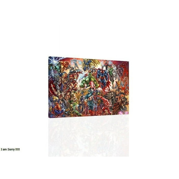 DC And Marvel Band Together - CANVAS OR PRINT WALL ART