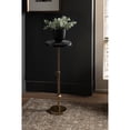 thumbnail image 2 of Kate and Laurel Engles Traditional Adjustable-Height Pedestal Drink Table, 10 x 10 x 30, Antique Brass and Black, Vintage Round Indoor Metal Plant Stand with Embossed Sunburst Pattern, 2 of 10