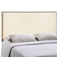 thumbnail image 3 of Modern Contemporary King Size Nailhead Upholstered Headboard, Ivory Fabric, 3 of 4