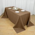 thumbnail image 2 of BalsaCircle 90" x 132" Polyester Rectangular Tablecloth Taupe, 2 of 8