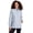 Light Blue, variant on Active Women's Mock Neck Quarter Zip Fleece Sweatshirt Tunic with Pockets