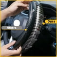 thumbnail image 6 of Steering Wheel Cover Carbon Fiber Universal Car Steering Wheel Booster Cover Non-Slip Accessories Pack of 2, 6 of 11